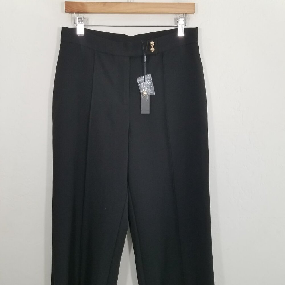 NWT T Tahari High Rise Dress Pants Black Size 8 - Picture 2 of 8